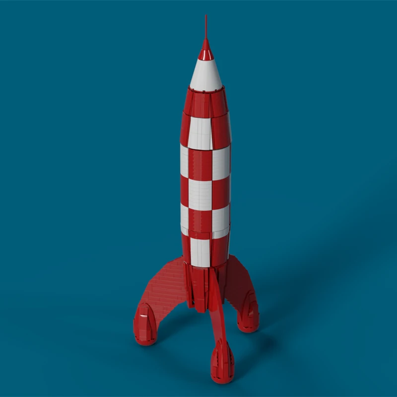 2116PCS MOC Tintin Moon Rocket Adventure Model Modular Building Blocks DIY Creative Assembly Toys Gift
