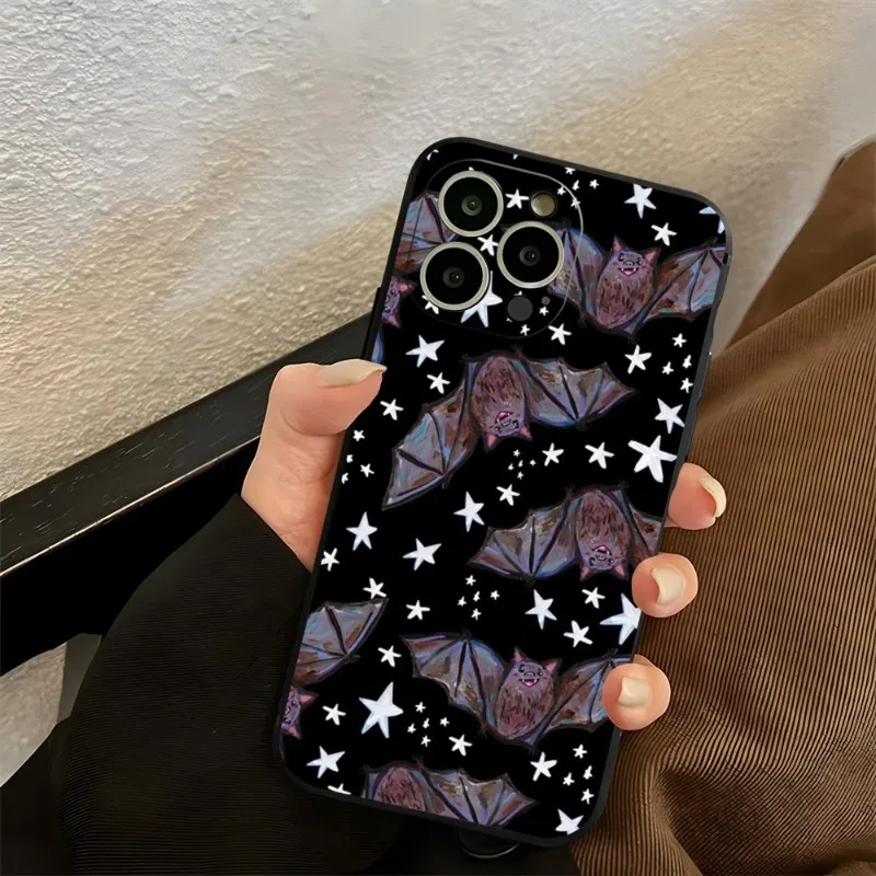 Cute Little Ghost With Halloween Pumpkin Phone Case For Iphone 13ProMax 11 13 14 Pro Xs Max Mini Xr X 7 8 6 6s Plus Shell Coque