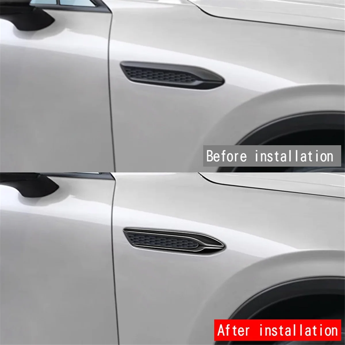 Car Gloss Black Side Wing Emblem Cover Trim Stickers Car Exterior Styling Side Wing for -60 2022+ RHD