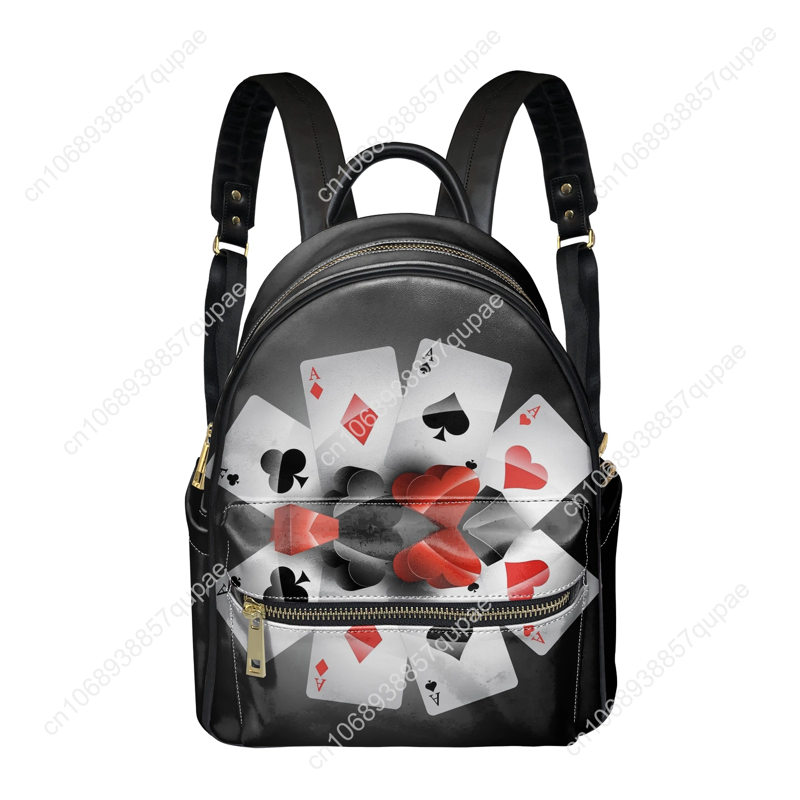 

Playing Card Poker 3D Printed Pattern Backpack Womens Mens Double Shoulder Bag Business Travel Bookbag Rucksack Gift Daypack