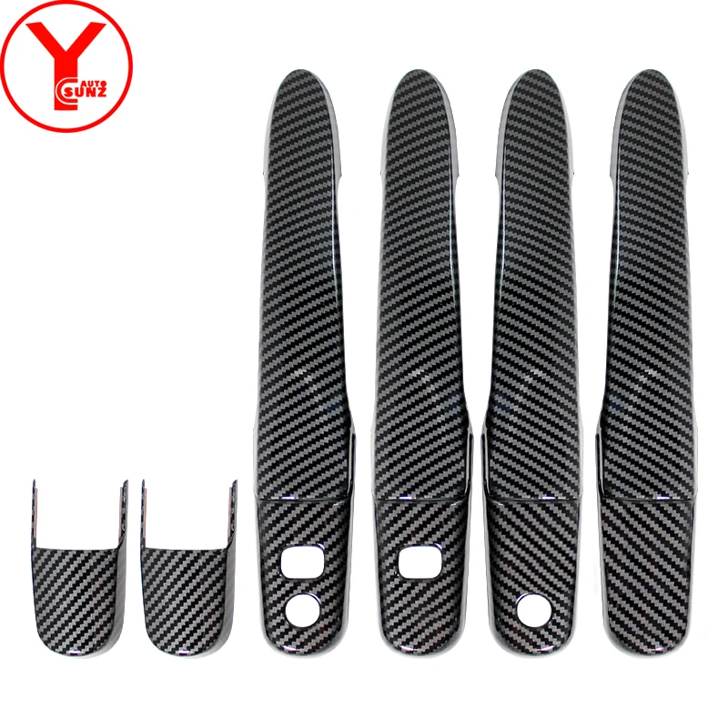 Carbon Fiber Door Handle Bowl Cover Toyota Rush 2017 2018 2019 ABS Chromium Car Styling Parts Auto Accessories YCSUNZ - Image 4