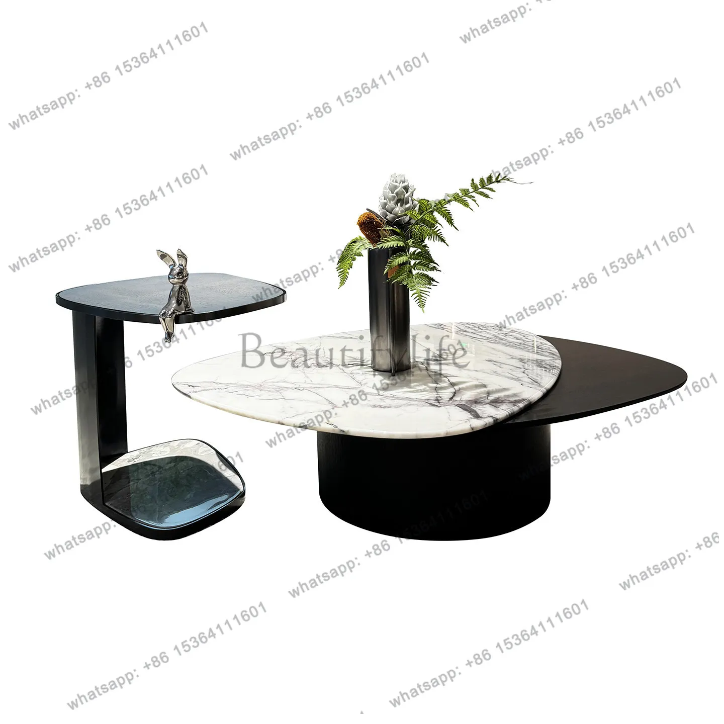 

Минималистичный дизайнерский журнальный столик в китайском и старинном стиле, нестандартной формы, для гостиной, из мрамора Xiangxuemei.