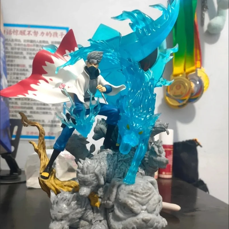 Naruto Anime Figure GK Hatake Kakashi 22cm Action Figure PVC Cartoon Characters Desktop Ornaments Friends Birthday Gifts Toys