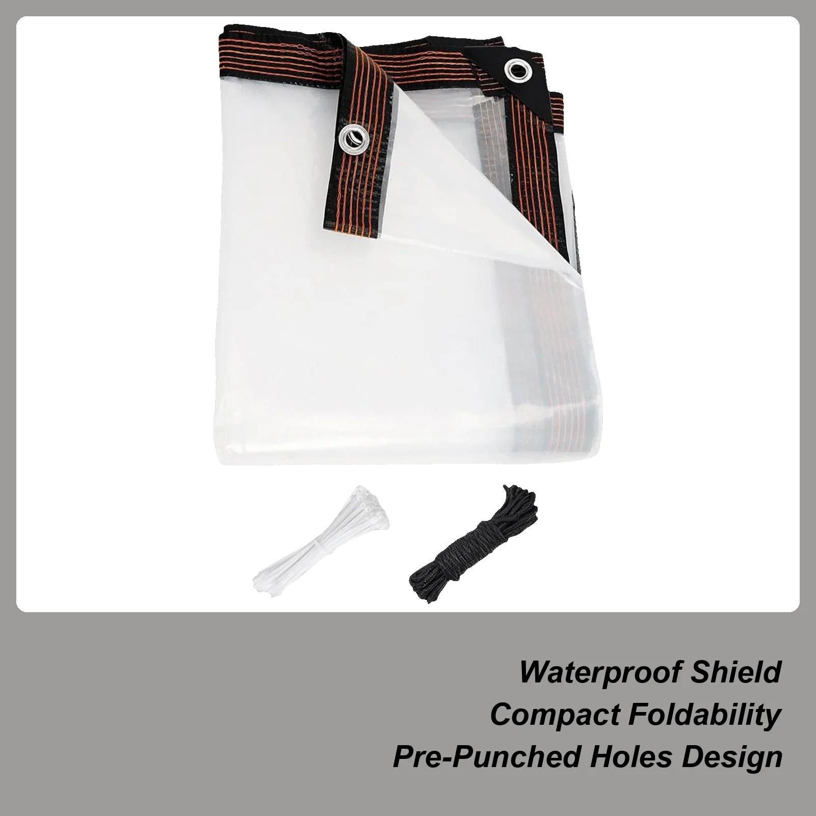 

Chicken Coop Winter Wrap Insulated Shade Reinforced Edges Clear Waterproof Tarp For Gardening Winter Shed Patio Roof Outside