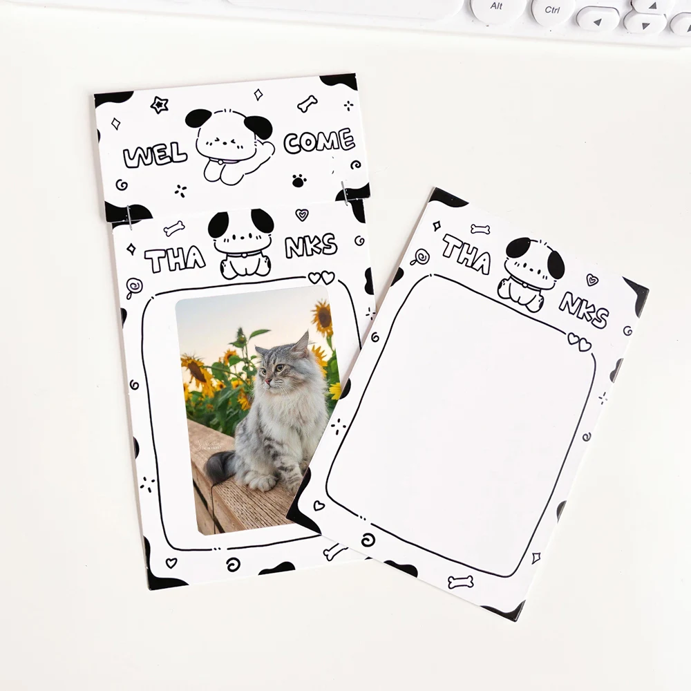 10PCS Card Protective Packaging Card Head Paper Card Back Photo Cardboard Back Puppy and Cat Printing DIY Packaging Gift Decor