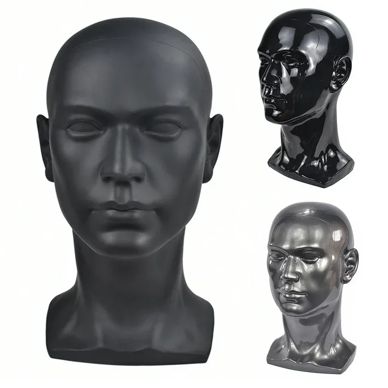 PVC Male Mannequin Displaying Head Professional Mannequin Model Hair Wigs Making Glasses Hat Display Model