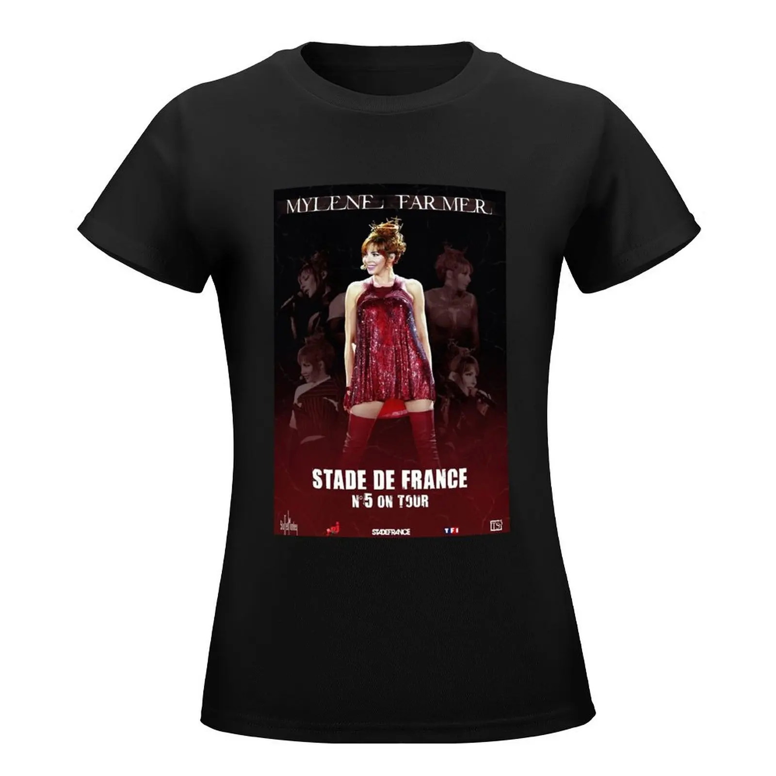 Special Present Mylène Farmer Stade De France Gifts Movie Fans T-Shirt anime heavyweights Blouse cotton t shirts Women