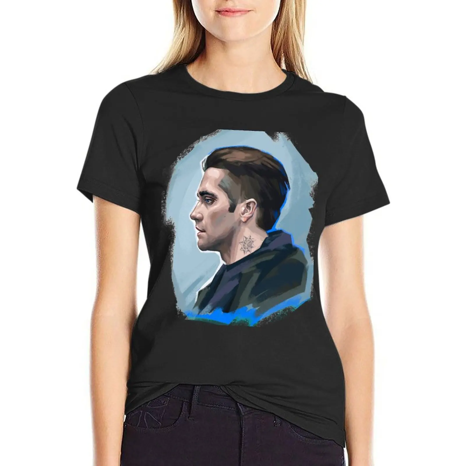 Jake Gyllenhaal T-Shirt female summer tops new edition cute clothes graphic t-shirts for Women