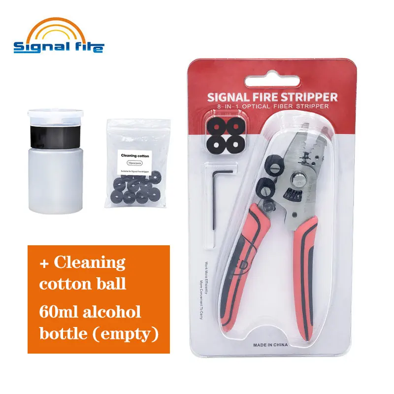 Free Shipping FTTH Signal Fire New 8 in 1 Optical Fiber Stripper Optic Miller Scissors Wire Pliers ZSQ-08