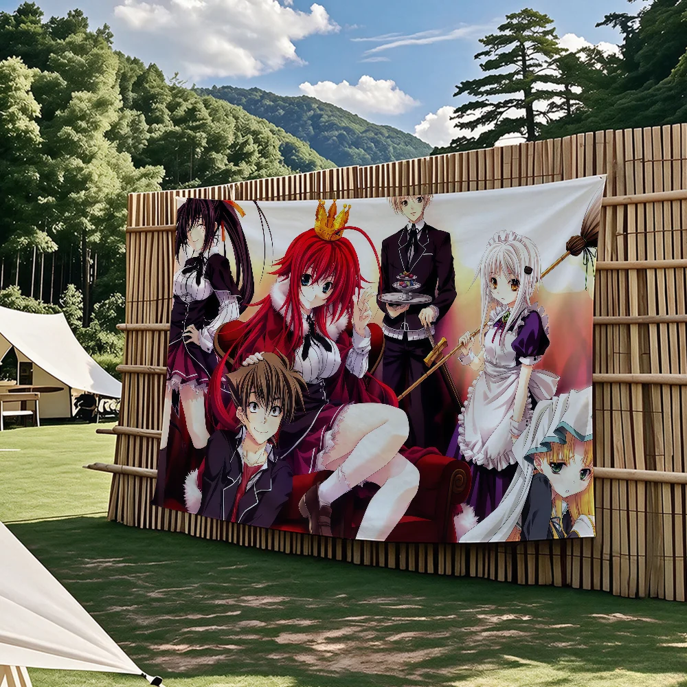 Anime High School D-dxd-S Rias Gremory Flaggen-Wandteppiche für Partys im Freien, Schlafzimmer, Wohnzimmer, Studentenzimmer, Wanddekoration, Banner, Geschenke – Detail 7