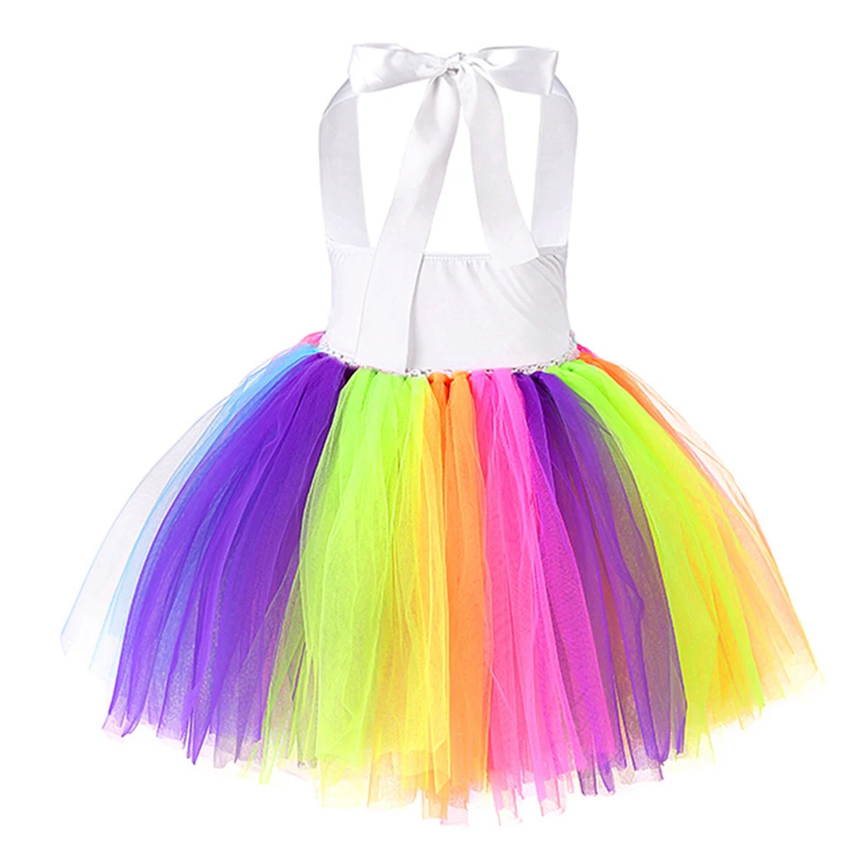 Girl Unicorn Dresses for Girls Tutu Princess Party Dresses with LED Lights Flower Birthday Party Cosplay Costume Girls Clothing