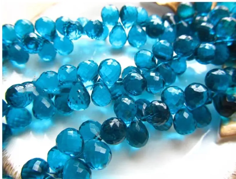 5pieces multicolor quartz drop faceted 10mm for DIY jewelry making FPPJ wholesale loose beads 3