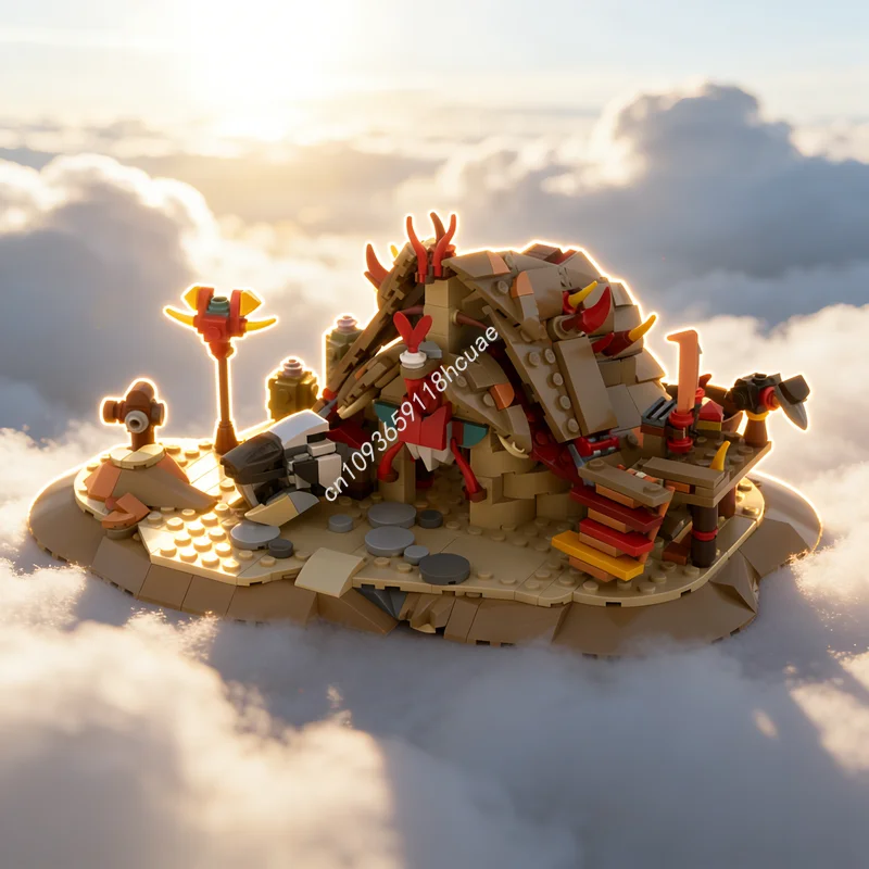 592 قطعة من مكعبات البناء لنموذج منزل تيناخت، لعبة إبداعية للهندسة المعمارية، هدية عيد الميلاد التعليمية للأطفال