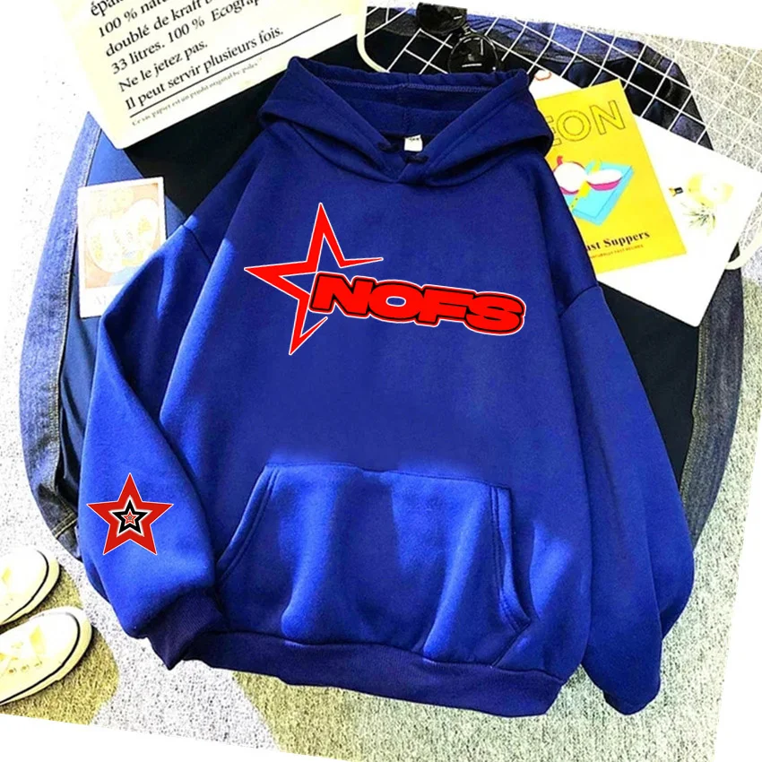 Fashion NOFS Printed Women Hoodies Hip Hop Fleece Woman Casual Male American Style Y2K Clothes Hoody Pullover Unisex Streetwear