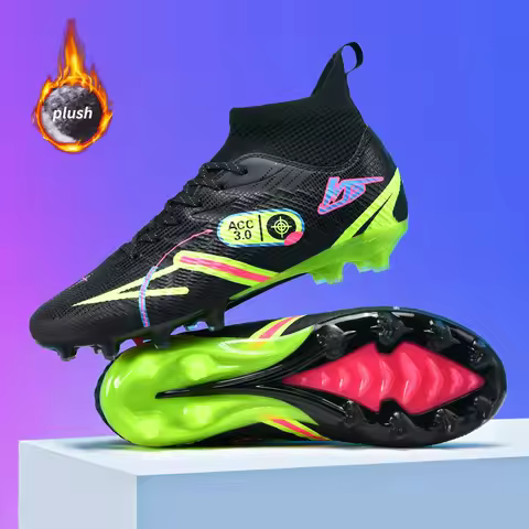 Fuzzy Fur Men Football Boots Society Cleats Soccer Brushed Shoes Professional Football Field Boots Original Sneakers Fast Match