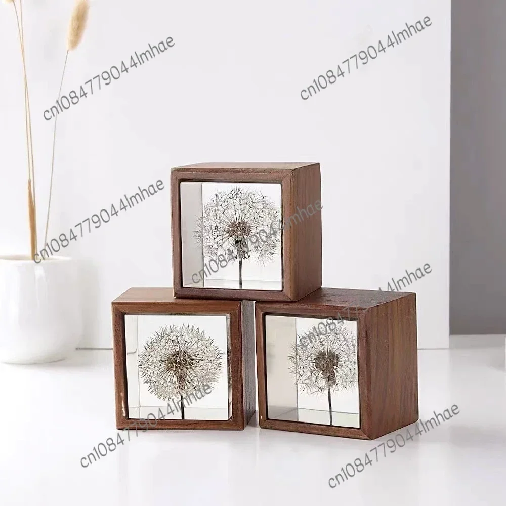 Birthday Gift Girl Boyfriend Dandelion Specimen Plant Resin Ornament Four-leaf Clover Epoxy Dried Flower Immortal Flower