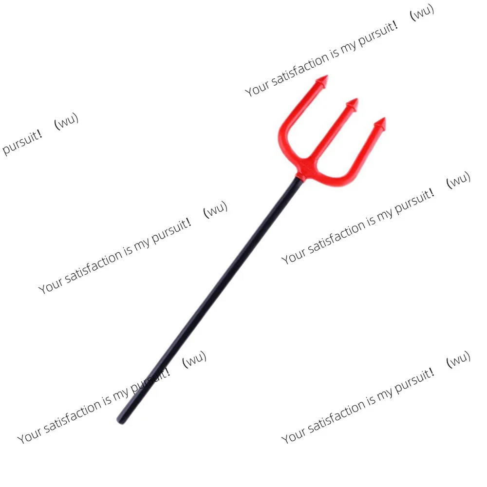 Devil Pitchfork Prop Plastic Devil Halloween Costume Accessories Red Fork Staff Masquerade Cosplay Party Supplies For Adults Kid