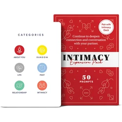 Intimacy Deck Expansion Pack 50 Conversation Starters Meaningful Couples Game Perfect Valentine Day Card Games for Couples