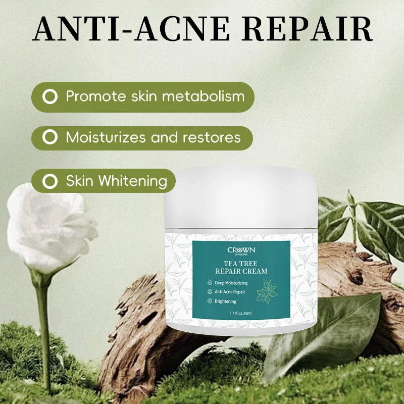 Tea Tree Repair Cream Tea Tree Acne Removal Cream Repair Oil Shrink Pore Remove Blackheads Facial Cleaning Fade Acne Marks White