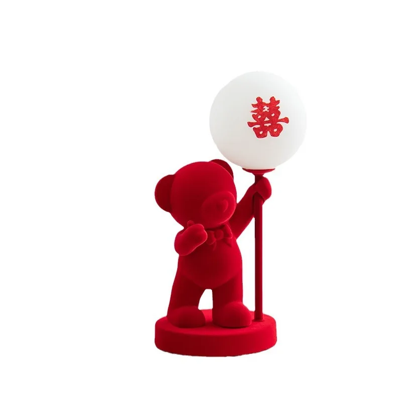 

Wedding table lamp, wedding room bedside lamp, bride's dowry happy lamp, a pair of gifts, gifts, e