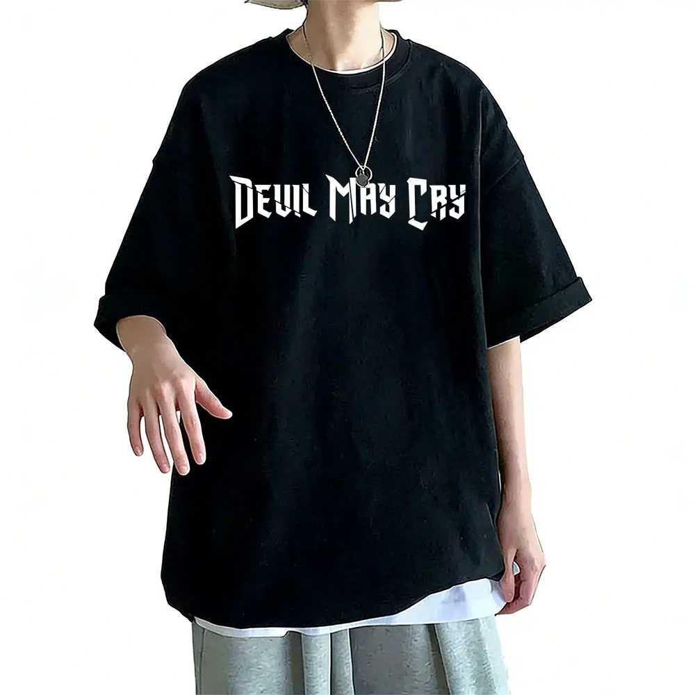 

Game Devil May Cry Dante T-shirt Summer Men Women Gothic Casual Oversized Crewneck T Shirts Male Fashion Pure Cotton Tshirt Tops