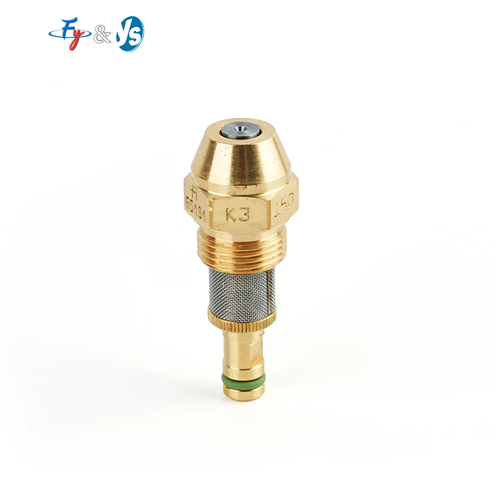 K3 Spill Back Fuel Oil Nozzle, 80-200kg/h 50° Return Flow Proportional Control Oil Burner Nozzle, Brass High Precision Atomizing