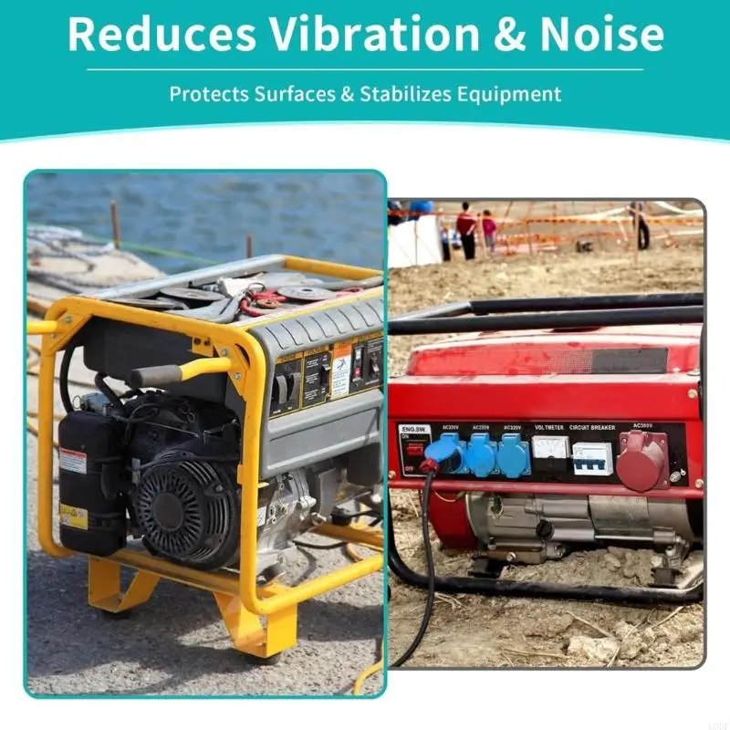 4Pcs Rubber Vibrations Isolators to Absorb Shock Reduce Noise 1x2.5