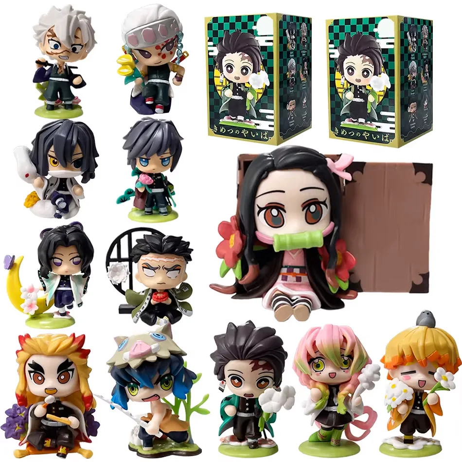 

*Demon Slayer Tanjiro Kamado Nezuko anime cartoon figure blind box creative personalized statue model ornament surprise gift box
