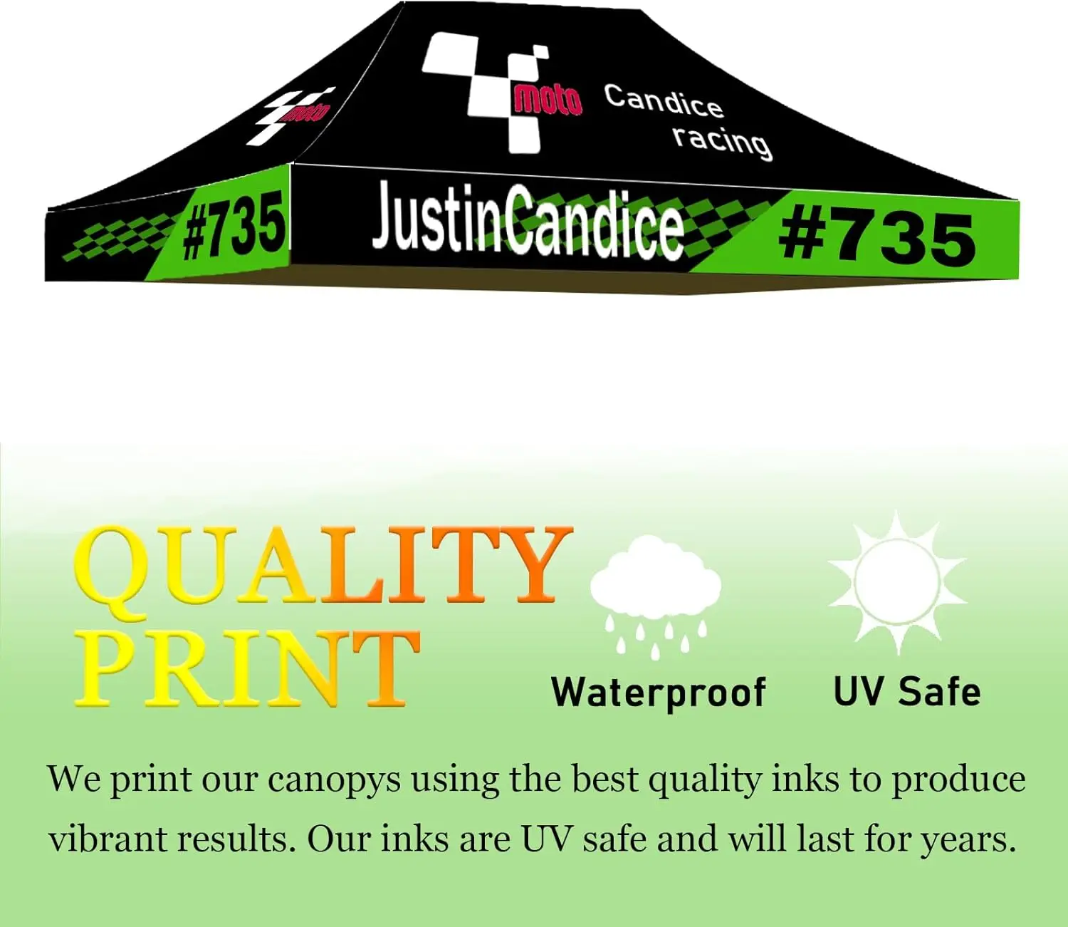 

Custom Canopy Tent with Logo, 10X10 FT Personalized Pop Up Canopy with Wall Options for Farmers Market Business Trade Show Rolle