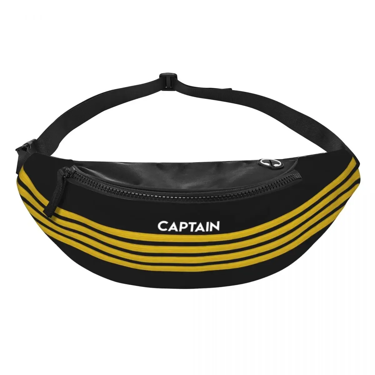 Captain Stripes Epaulettes Fanny Bag Customized Aviation Airplane Pilot Crossbody Waist Pack Women Men Running Phone Money Pouch