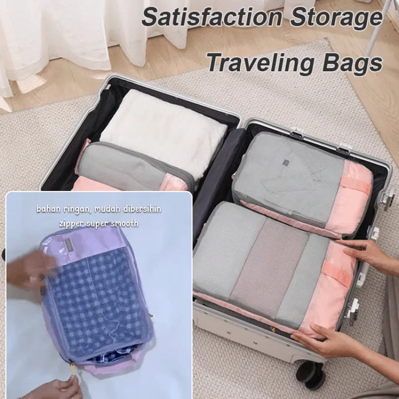 Compression Travel Storage Bag Set Large Capacity Clothing Underwear Organizer Bag Luggage Classification Storage Bag Set