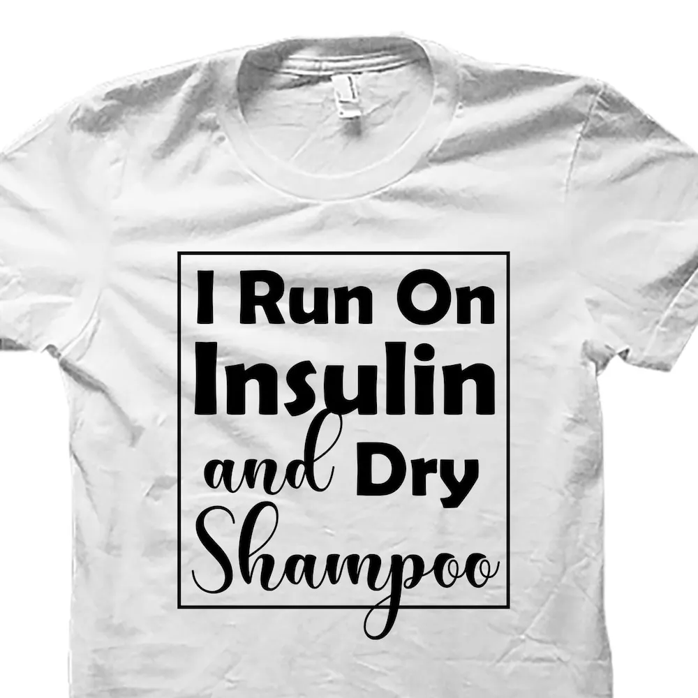 Diabetes T Shirt Insulin T1D Diabetic For Her