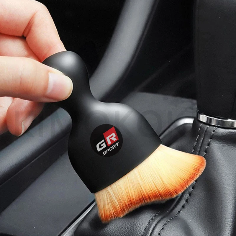 1PCS Car Interior Cleaning Brush Air Outlet Cleaning Car Soft Brush For Toyota GR Sport Corolla Yaris Hilux Rav4 Cleaning Tools