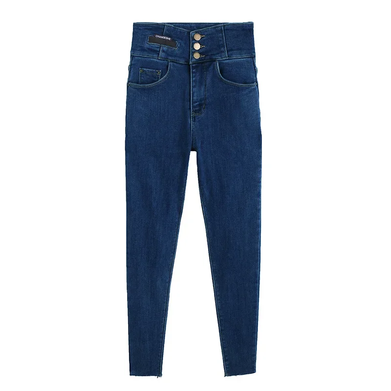 Jeans magro casual feminino, calça jeans feminina, alta qualidade, nova moda, 2024