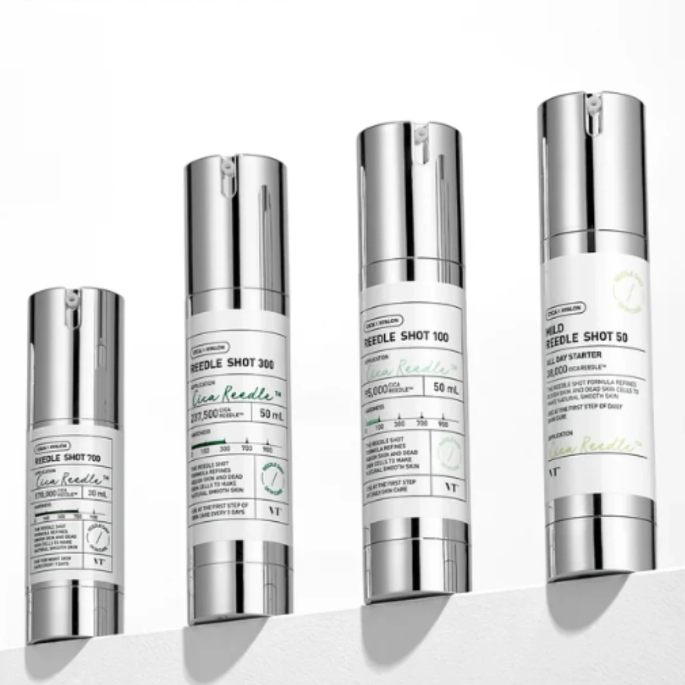 Vita-Light CICA Reedle Shot Skincare - Microneedle Essence 100/300/700, Pore-minimizing Glowing Even-toned For All Skin Types