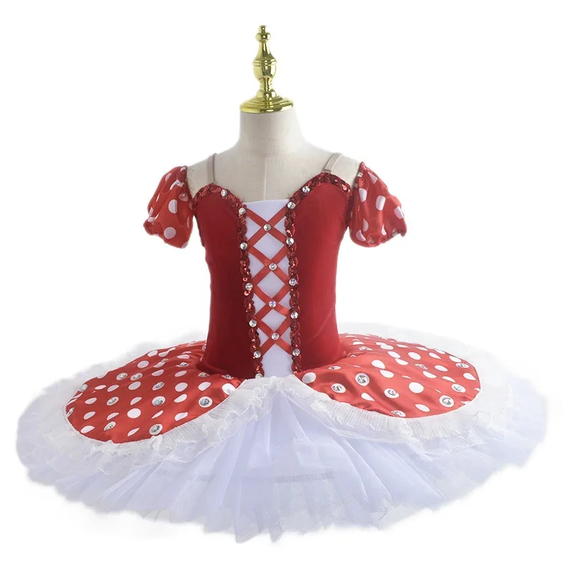 Robe Tutu de Ballet rouge pour filles justaucorps de gymnastique longues robes de Ballet blanches Costume de danse de princesse ballerine robe d'anniversaire
