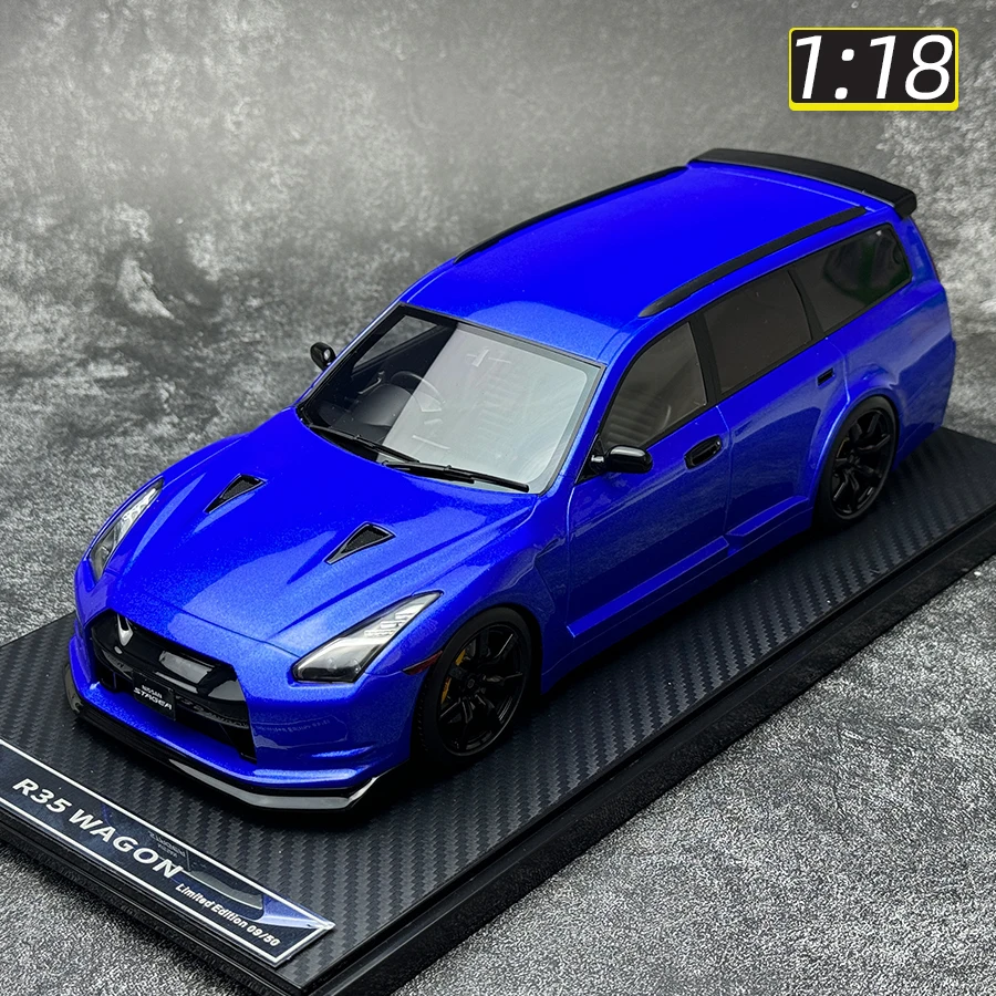 IVY 1/18 NISSAN STAGEA GTR R35 Travel Edition Car model Static decoration Collection Holiday gifts for friends birthday gifts