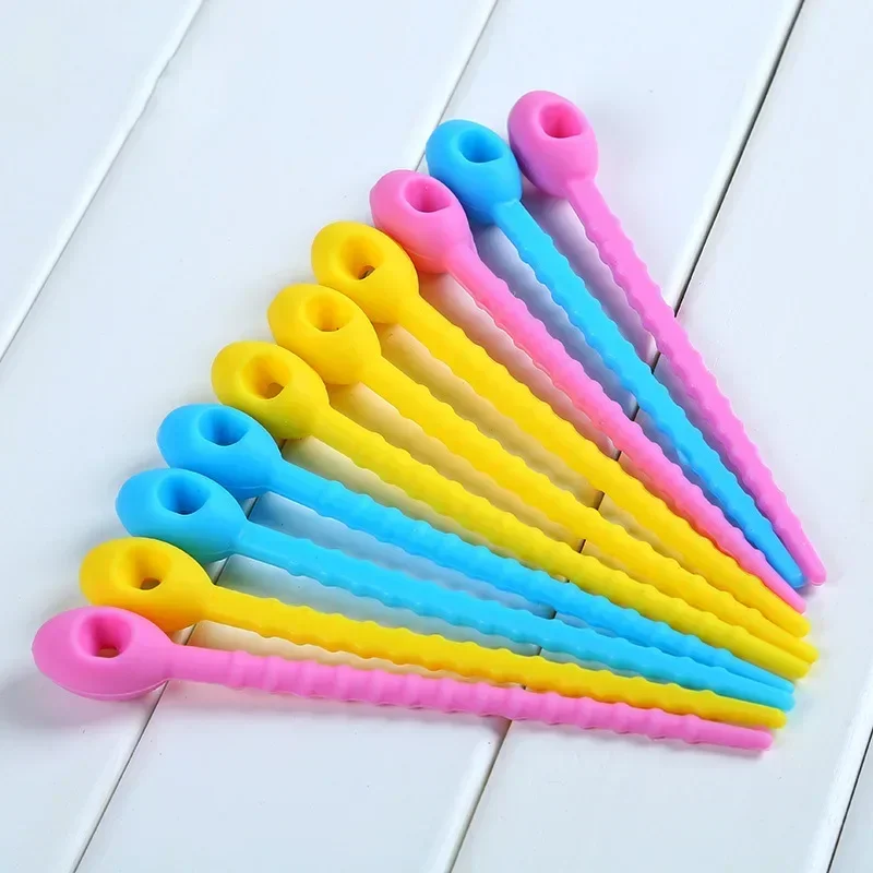 5pcs/lot Food Grade Silicone Bag Ties Cable Management Zip Tie Twist All-purpose Multi-use Bag Clip Bread Tie Food Saver