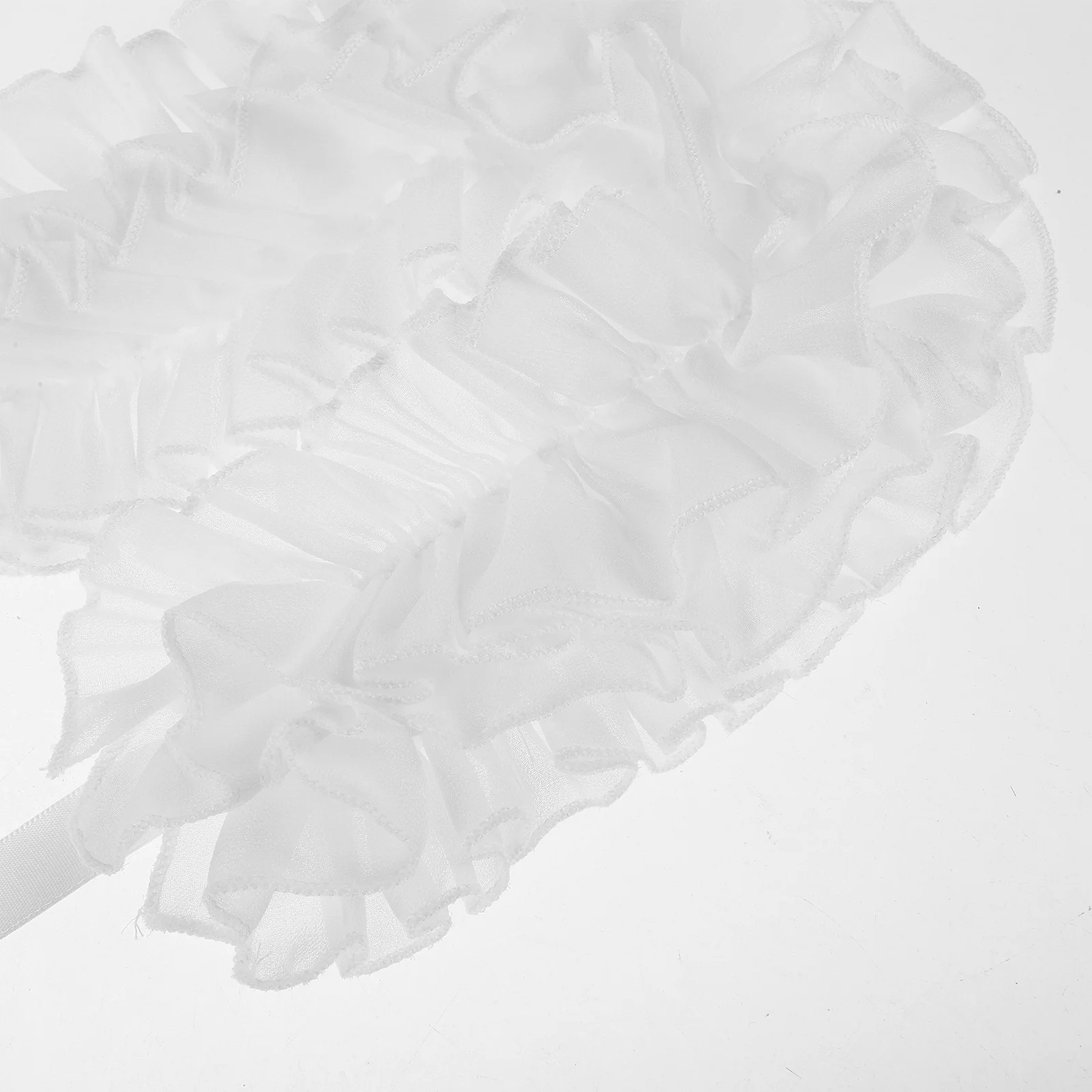 ファッションシフォンフェイクカラー女性用フリル取り外し可能なネックラフコスプレ衣装パーティーアクセサリーメッシュレースフリルカラー