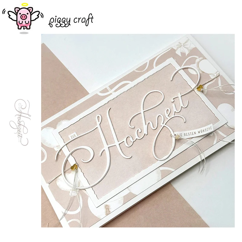Piggy Craft Metall-Stanzformen, Schneidformen, Hochzeitsbuchstaben, Scrapbook-Papier, Bastelmesser, Schablonen, Stanzformen