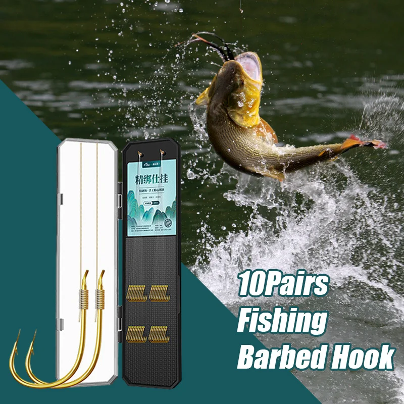 

Carp Fishing Ready Tied Rig with 35Lb Braided Line Barbed Hooks for Quick Change Hooklink High-Strength Fishing Accessory Tackle