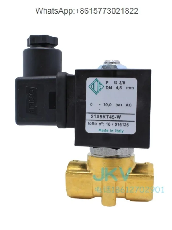 

Italian ODE two normally closed solenoid valve copper wire buckle 21A5KT45-W electronic water valve 24V 3 points