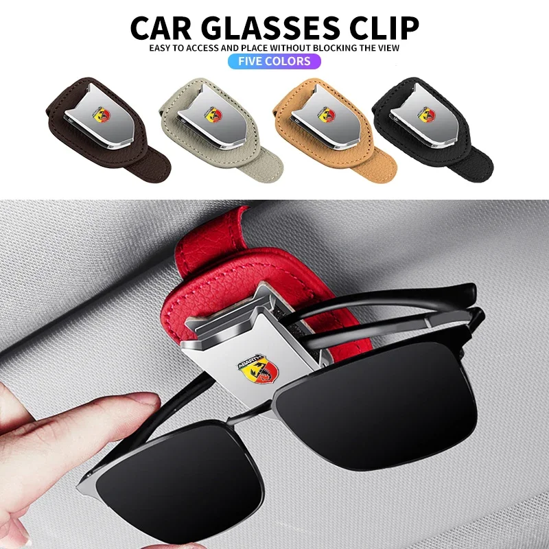 

Автомобильный солнцезащитный козырек, зажим для очков, органайзер для хранения аксессуаров для Abbas Abarth Lingua Legno Punto 124 125 500 595 695 Stilo Ducato