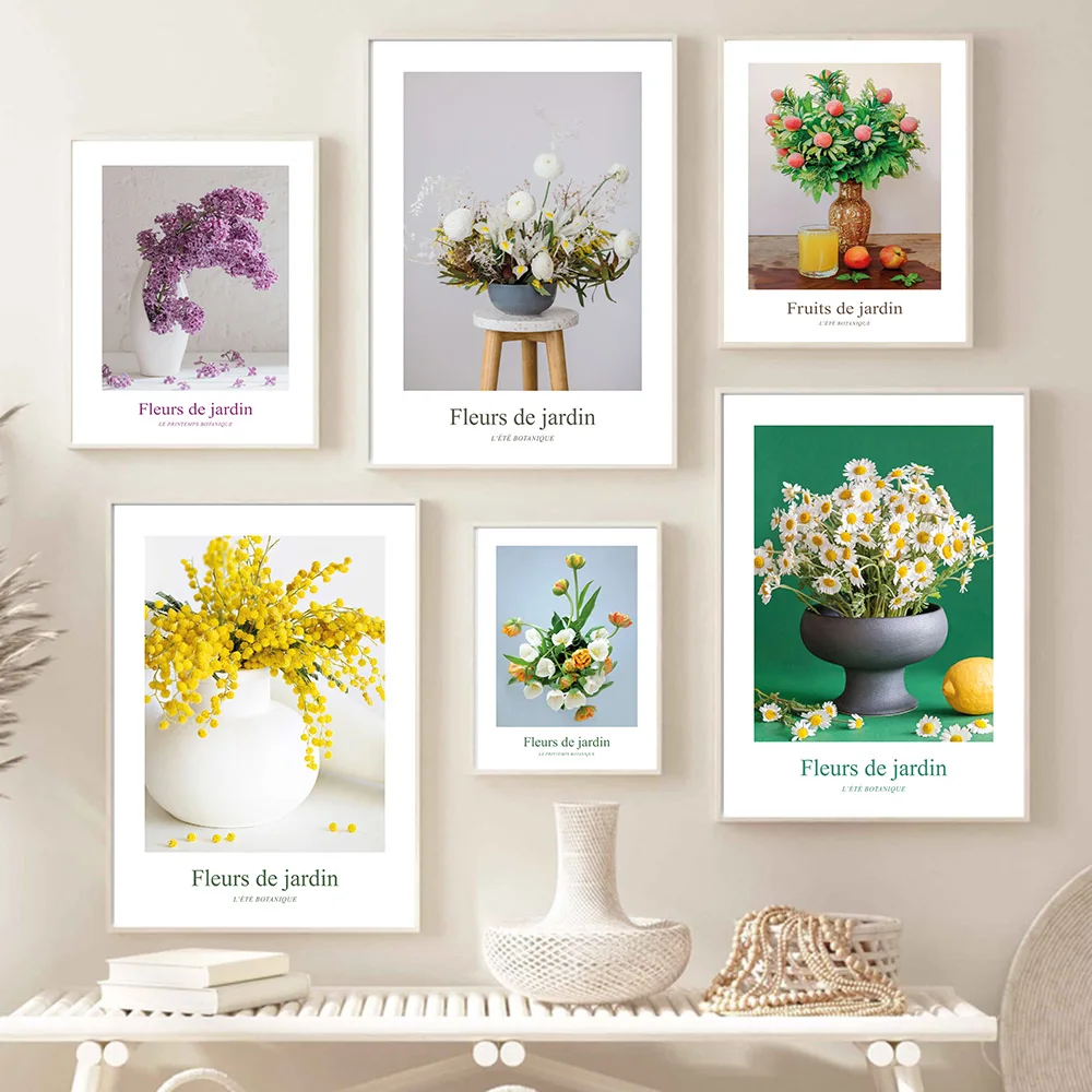 Flower Vase Abstract Spain France Italy Nordic Posters Print Wall Art Canvas Painting Home Decor Living Room Decoration Decor