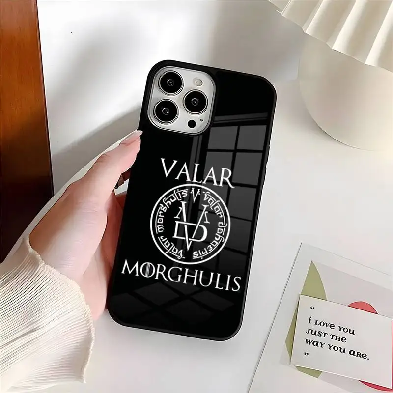 Valar Morghulis Phone Case PC+TPU For Iphone 14 Pro Max 11 13 12 Mini 6S 7 8 Plus X Xs XR Shockproof Back Cover