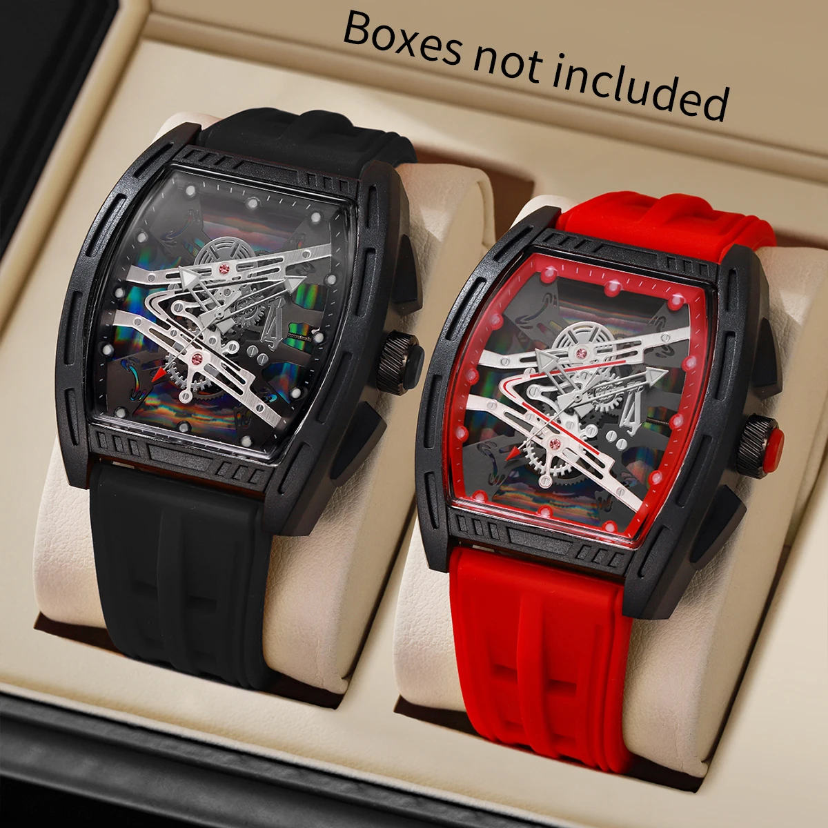 Luxury Watch Jacob And Co - 2PCS Luxus-Herren-Quarzuhren mit großem Zifferblatt, lässiges