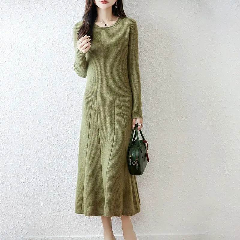

Basic Wear Winter Clothes Woman New Long Dress Slim Spring Autumn Women's Sweater Knitwear Woolen Jumper Female Pullover Tops