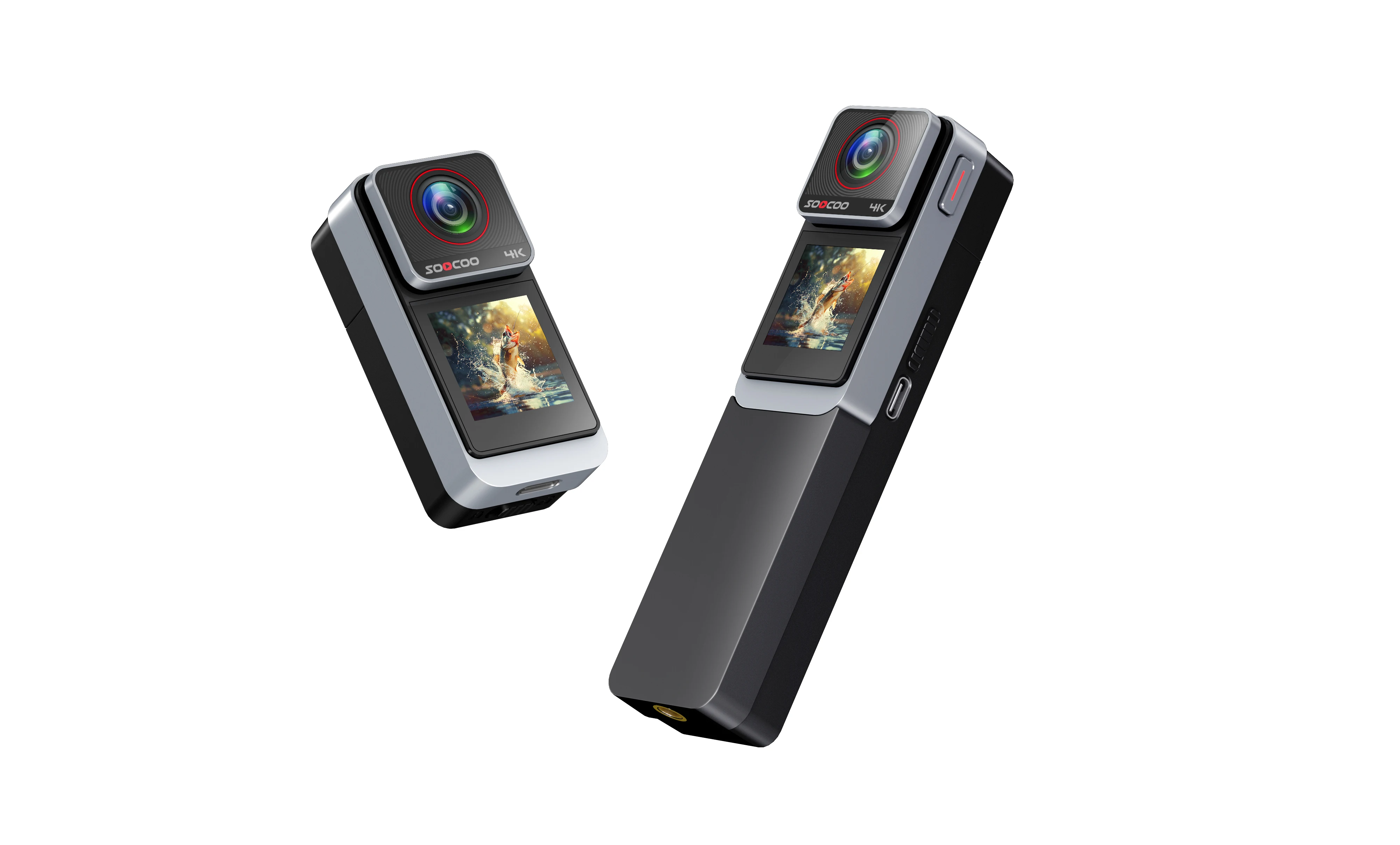 4K 30FPS  Handheld  Thumb Action Camera OIS Anti-shake Waterproof Sports Camera Support 5G WIFI APP Large Battery