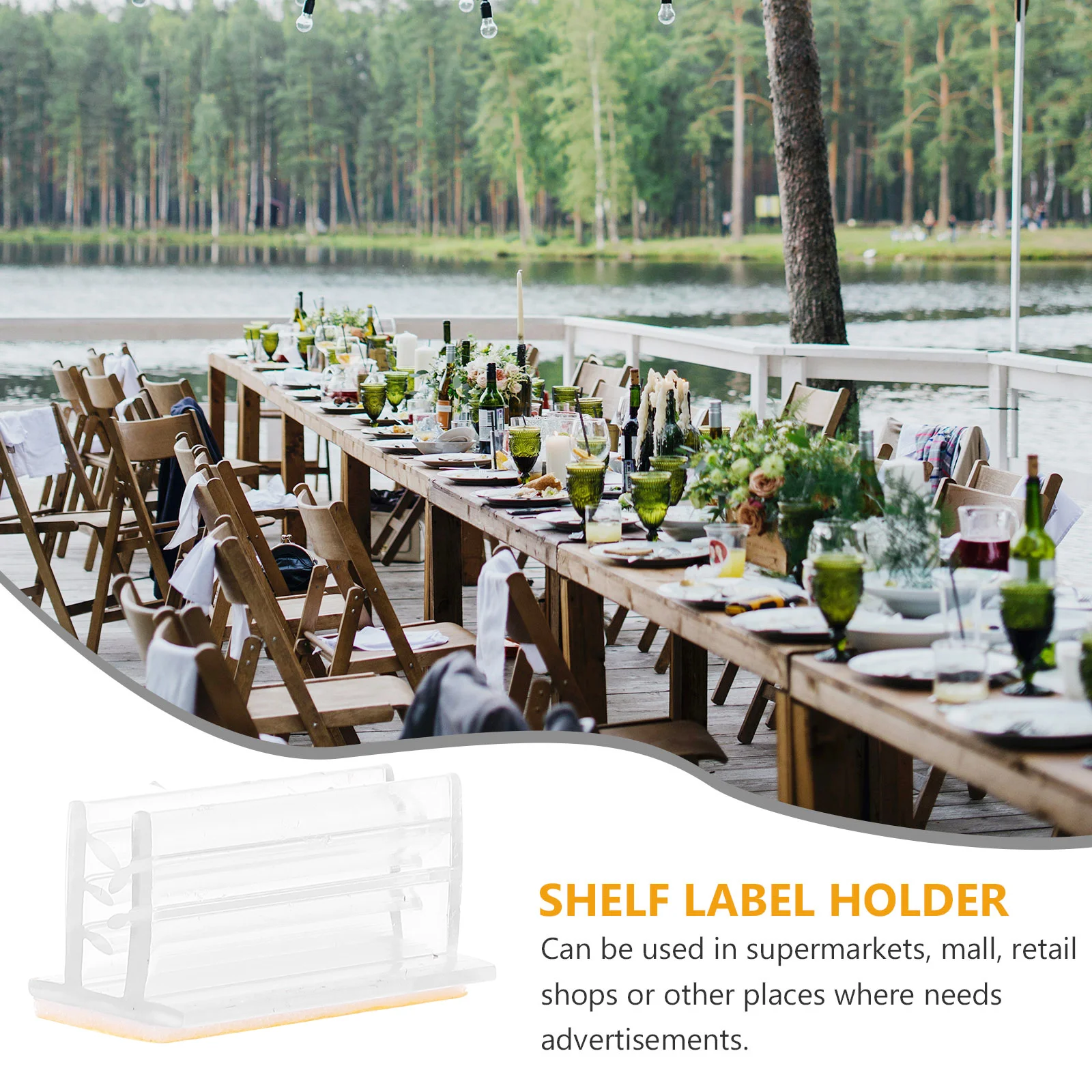 50 Pcs Self Adhesive Sign Holder Space-saving Holders Table Place Card Picture Panel Pvc Cards