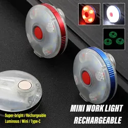 Super Bright MINI LED Flashlight Rechargeable Work Light Round Camping Light 3 Colors to Choose Multiple Lighting Modes